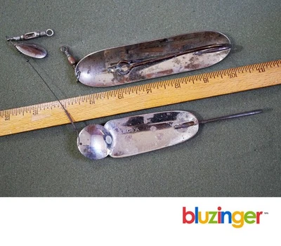 Señuelos de pesca de metal raros KNOWLES AUTOMATIC STRIKER + ABBIE & IMBRIE KING SPOON Foto 1 de 4