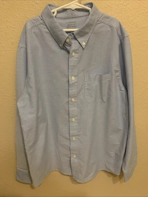 L@@K- Camisa Botones Azul George Manga Larga Niños con Bolsillo Talla XXL 18 Husky Foto 1 de 4