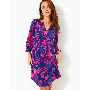 LILLY PULITZER Women's Cath Dress Small Blue Pink Never Ending Summer NWT - Picture 1 of 10