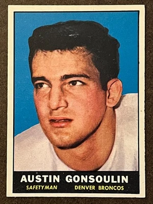 1961 Topps Football - #192 Austin Gonsoulin (RC) Broncos EXMT-NM (Set Break) - Image 1 of 4
