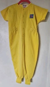 VTG 90s Gymboree Rainbow Tag Yellow Overalls Jump Body Suit Romper Large NWOT - Picture 1 of 20