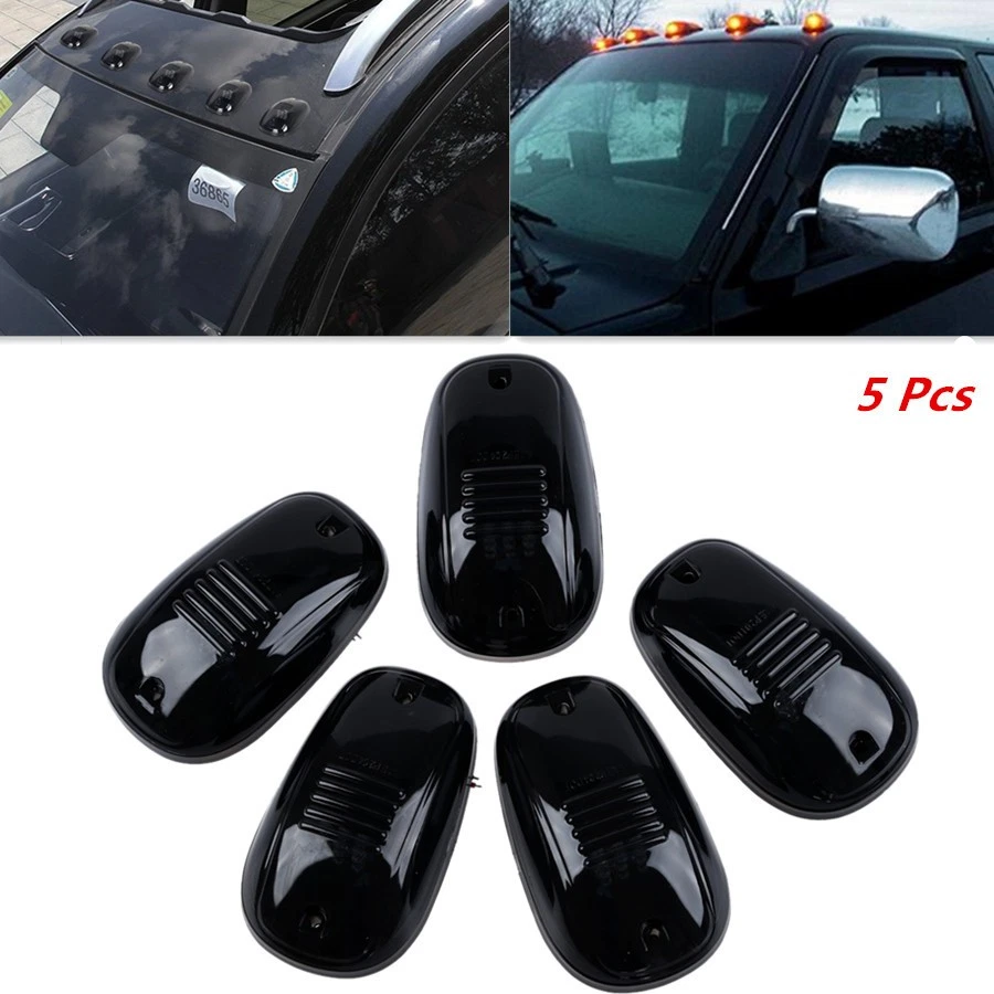Smoked Black LED Cab Roof Top Marker Running Clearance Light Car pickup Lamp Kit - Image 1 of 4