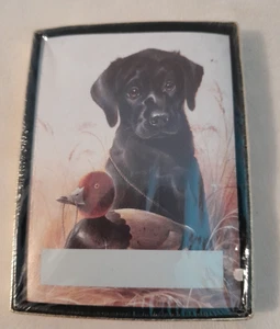 Vintage selbstklebende Exlibris 30 Etiketten Jagdhund/Ente Antiochia Verlag - Bild 1 von 2