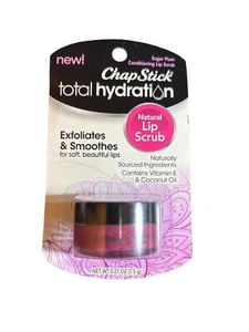 ChapStick Total Hydration Sugar Plum Lip Scrub - Exfoliates & Smoothes 0.27 Oz - Picture 1 of 2