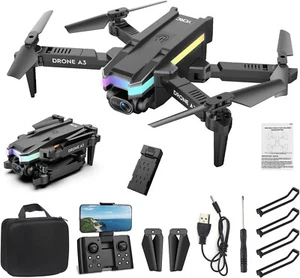 Mini ELF • Folding 4k HD Drone Set w/Case • Camera + Obstacle Avoid • Ships Free - Picture 1 of 14