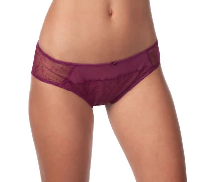 Calcinha feminina Panache Colette cintura baixa bordada transparente 7382 - Imagem 1 de 4