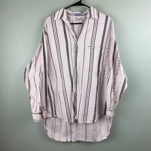 Vintage Guess Georges Marciano Striped Long Sleeve Button Shirt Mens Large Read - Picture 1 of 15