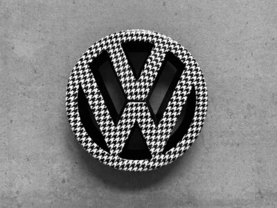 Volkswagen Jetta Mk4 Houndstooth Front Grille Emblem 2000-2005 Badge OEM VW Logo - Image 1 of 4