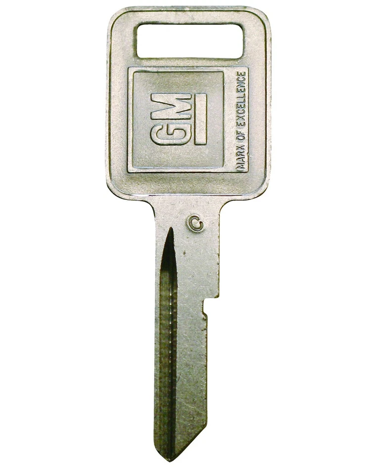 Chevrolet Corvette 1968 1972 1976 1980 1987 88 1989 B50 GM Ignition C Key Blank - Image 1 of 1