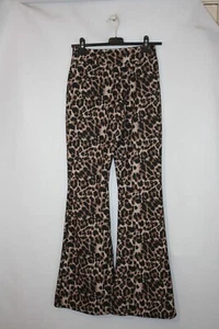 NEU OHNE ETIKETT GRÖSSE 8 BRAUN MAL PRINT AUSGESTELLT STRETCHIG HOSE 32" BEIN 8129 - Bild 1 von 4