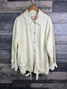 Chaqueta de Lino Free People Lola Talla Grande Crema Limón Utilidad Informal We The Free* - Imagen 1 de 12