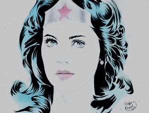 Wonder Woman~ Lynda Carter: Original Art by Shelton Bryant