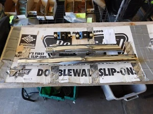 CHROME HARD KHROME 2 1/4" DOUBLE D SLIP ON MUFFLERS EXHAUST HARLEY SOFTAIL FXST - Picture 1 of 7