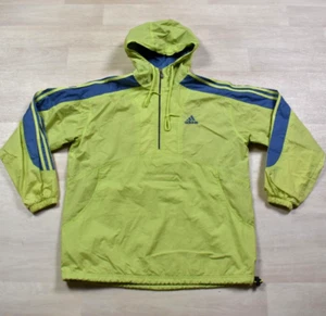 Adidas Cortavientos Años 90 Y2K Para Mujer Verde Deportivo Especias 1/4 Cremallera Talla Pequeña De Colección - Imagen 1 de 6