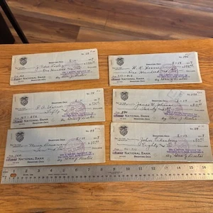 Lot of 90 Paid Shareholder Checks First National Bank - Bradford, Ohio 1937 - Picture 1 of 11