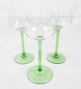 3 Jugendstil Gläser / Weingläser Handmade Art Nouveau Wine Glasses ca. 17cm - Bild 1 von 4