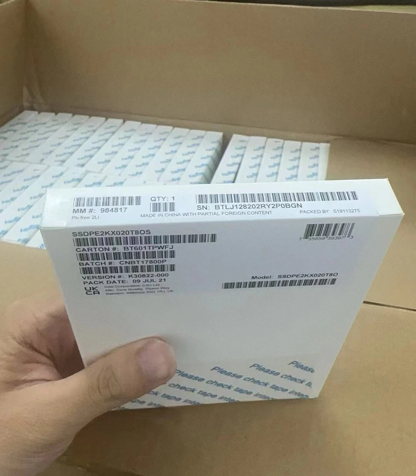 Intel P4510 2TB Enterprise SSD U.2 2.5" PCIe Gen3 x4 NVMe SSDPE2KX020T851 - Image 1 of 1