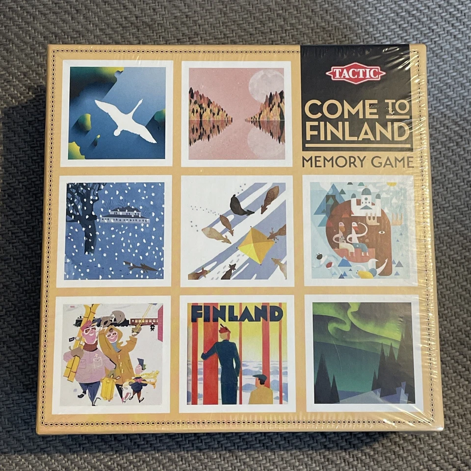 Come To Finland Memory Game New Sealed 2020 Tactic 3+ Rare Travel Poster Game - Image 1 of 3