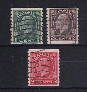 CANADA 1933 GV Coil Stamps Set SG 326/328 USED - Picture 1 of 1
