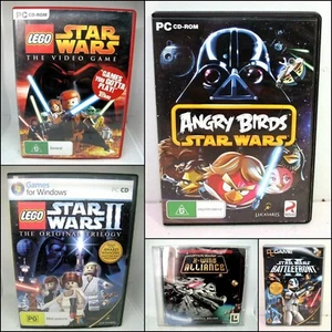5x Star Wars PC Video Games LEGO, Angry Birds, Battlefront, X-Wing Alliance - Picture 1 of 6