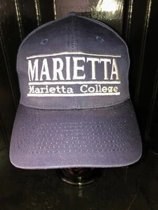 Vintage 1990's The Game Split Bar Hat Marietta College Pioneers Ohio Snapback - Picture 1 of 6