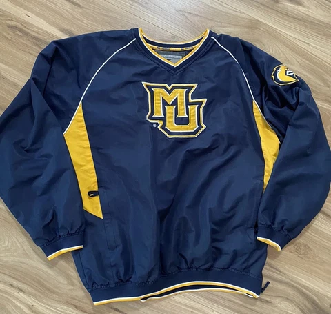 Vintage Marquette Golden Eagles University mens Jacket XXL blue windbreaker Cover