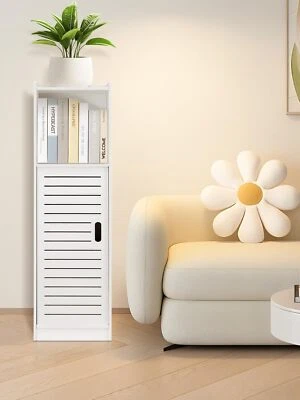 Bathroom Storage Cabinet Free Standing Three-Layer Cabinet Organizer Unit White