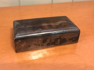 WM Rogers and Son Paul Revere Silver Plated Wood Box - Picture 1 of 12
