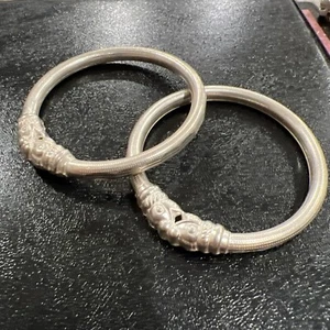 Sterling Silver HAath Baby Bangle Kada, New Baby Bracelet, Never Worn - Picture 1 of 20