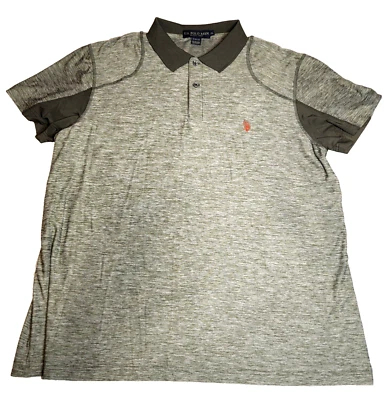 Camisa polo masculina Assn tamanho 2XL slim fit cinza na manga curta cinza EUA nova sem etiquetas - Imagem 1 de 4