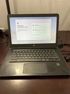 HP Chromebook 14 G5 14 inch | 32GB | AMD A6 | 1.8GHz| 4GB RAM No Power Adapter - Afbeelding 1 van 8