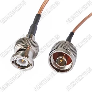 BNC Macho Enchufe a N Macho Conector RF Coleta RG316 Cable Coaxial 15cm a 5m - Imagen 1 de 4