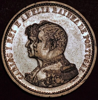 1898 Portugal 500 Reis Charles I Discovery of India KM# 538 - Image 1 of 2