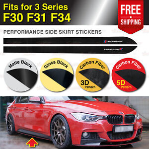 Performance Side Skirt Decal Graphic Vinyl Stickers for BMW F30 F31 F34 3 Series
