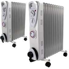 RADIATORE Riempito Olio Inc. TIMER Riscaldatore Olio Elettrico con Termostato Calore & Timer