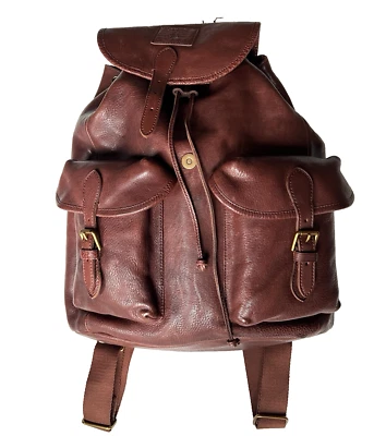 Polo Ralph Lauren Men's Heritage Leather Spacious Backpack  British Tan $698 - Image 1 of 4