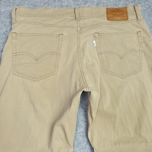 Levis 511-Premium Mens Chino Trousers W36 L33 Beige Slim Straight Stretch Zip - Foto 1 di 16