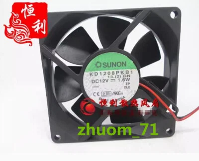 1PC SUNON KD1208PKB1 12V 1.6W 8025 8CM Power case cooling fan - Image 1 of 2