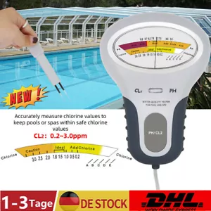 Digital Wasser Tester PH Wert Prüfer Chlor Messgerät Messer Water Aquarium Pool - Bild 1 von 19