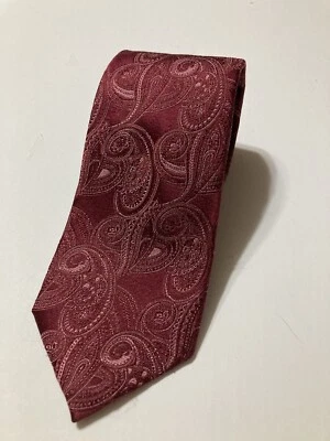 Corbata DKNY Granate Cachemira Seda Hombre Corbata Clásica Longitud Y 3 Pulgadas Ancho Foto 1 de 4