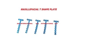 Orthopedic maxillofacial T shape plate pack of 5 pcs surgical instruments - Picture 1 of 3
