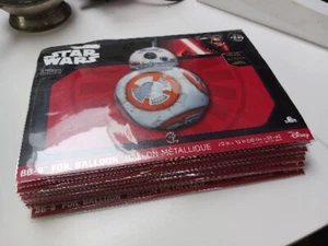 10 X FANTASTIC STAR WARS BB8 SUPERSHAPE 20 X 33 INCH HELIUM FOIL BALLOON BULK - Picture 1 of 2