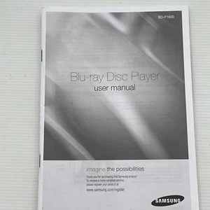 Samsung Reproductor de discos Blu-ray Manual de usuario BD-P1600 Folleto - Imagen 1 de 4