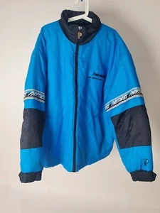 Carolina Panthers Pro Player Jacket Coat Full-Zip 90s Oversized Preppy Blue XL - Picture 1 of 12