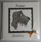 Hand Crafted Happy Birthday Sad Dog Face Card - Size 6" x 6" - New