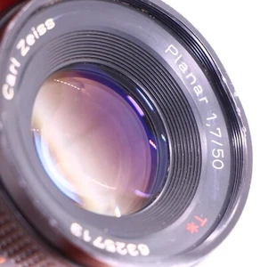PLANAR 50mm f1.7 50/1. 7 T* Carl Zeiss Contax C/Y Lens AEJ YASHICA Mount - Picture 1 of 21
