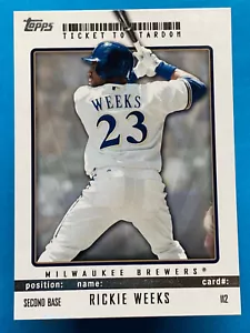 2009 Topps Ticket to Stardom Rickie Weeks #112 Milwaukee Brewers - Picture 1 of 2