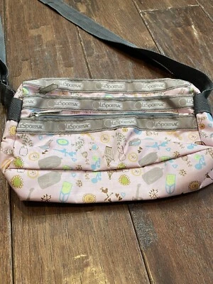 Bandolera LeSportsac Patrón Jaula de Pájaros Rara Difícil de Encontrar Hermosa Cartera Bolso Foto 1 de 4