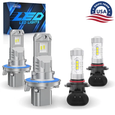 LED Headlights Hi/Lo Fog Light Bulbs For 2006 2007 2008 Dodge Ram 1500 2500 3500 - Image 1 of 4