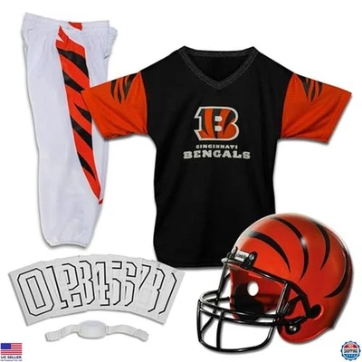VISIT THE FRANKLIN SPORTS STORE Youth Football Uniform Set - Helmet, Jersey, Pants & Chinstrap for Kids